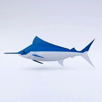 Atlantic blue marlin fish 3d model
