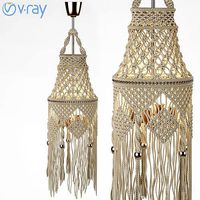 Macrame chandelier