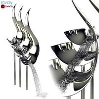 Swirl element stainless steel fountain