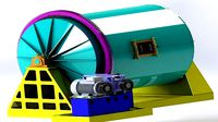 DECORATIVE STONE ROUNDING MILL ELECTRIC MOTOR AND REDUCER