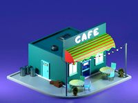 Low Poly Cafe