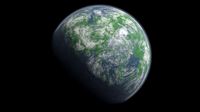 Earth-like Planet with Forests and Mountains