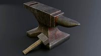 Medieval anvil and hammer for your game