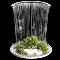 Waterfall fountains and plant 07