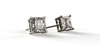 Diamond earrings poussettes