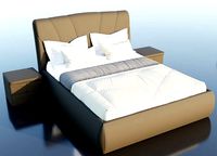 Leather Material King-size bed