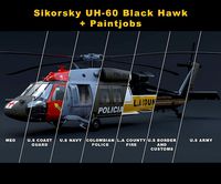 Sikorsky UH-60 Black Hawk plus 7 Skins