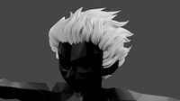 Male Anime Styled Hair Nurbs Curves FULLY Editable