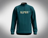 Sweatshirt Green Alpha Half Zip