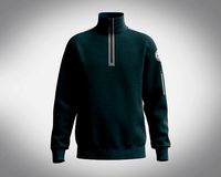 Sweatshirt half Zip Bottle Green