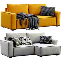 Sofa Loft Velvet Yellow