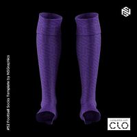 Football Socks for CLO3D-Marvelous Designer