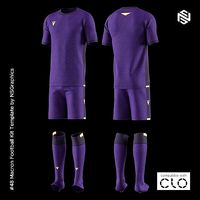 Macron Football Kit for CLO3D-Marvelous Designer