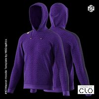Macron Hoodie for CLO3D-Marvelous Designer