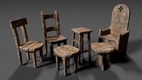 Medieval Furniture - Chairs and Stools