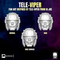 Tele Viper fan Art head sculpt for actionaction figures | 3D