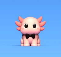 Axolotl with Tie | 3D
