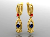 Exclusive Earrings model 3D printable model 0008 | 3D