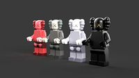 KAWS LEGO COMPANION FIGURES | 3D