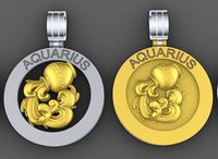 4 model of AQUARIUS pendant | 3D