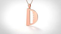 Model 876 Initial D Letter Pendant | 3D
