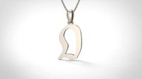 Model 861 Initial O Letter Pendan | 3D
