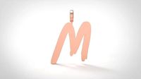 Model 781 Initial M Letter Pendant | 3D