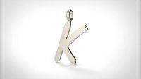 Model 779 Initial K Letter Pendant | 3D