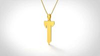 Model 762 Blood T Initial Pendant | 3D