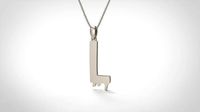 Model 754 Blood L Initial Pendant | 3D