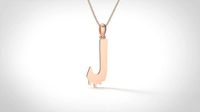 Model 752 Blood J Initial Pendant | 3D