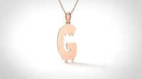 Model 749 Blood G Initial Pendant | 3D