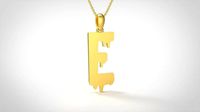 Model 747 Blood E Initial Pendant | 3D
