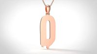 Model 746 Blood D Initial Pendant | 3D