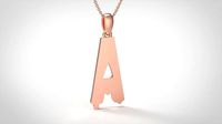 Model 743 Blood A Initial Pendant | 3D