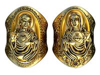 Ring The Virgin Mary and  jesu Christ Religious SET Size 8 US | 3D