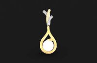 pendant with pearls and stones | 3D