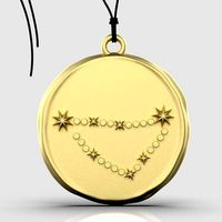 Zodiac Capricorn Sign Pendant | 3D