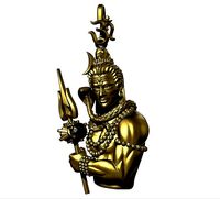 STYLIZED GOD SHIVA PENDANT - HOLLOWED | 3D