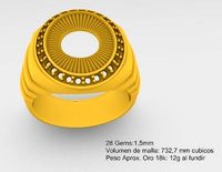 man ring Anillo hombre  | 3D