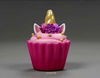 Cupcake in unicorn style | 3D
