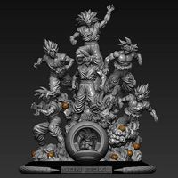Anime Dragonball SonGoku All Forms STL-File | 3D