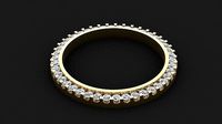36mm Rolex Compatible Diamond Bezel  2-5ct | 3D