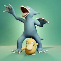 Pokemon - Psyduck and Golduck with 2 different poses each | 3D