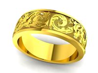 art gold ring 3364 | 3D
