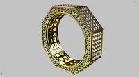 Octagonal Ring Stones | 3D
