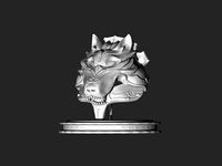 WOLF PAULDRON FOR 3D PRINTING | 3D