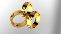 design screw 3 sizes carter ring new | 3D