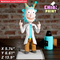 Chibi Rick Sanchez from Rick and Morty cartoon | 3D