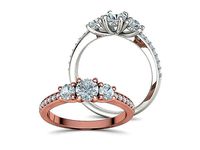 3 Stone Engagement Ring Diamond Promise Ring | 3D